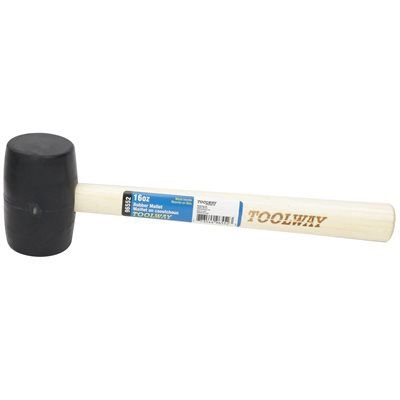 396562 Rubber Mallet With Wood Handle 160z White Head
