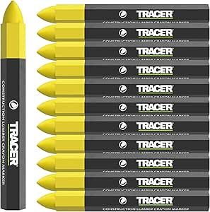 TRACER Construction Lumber Crayon Markers (12pk) - Yellow