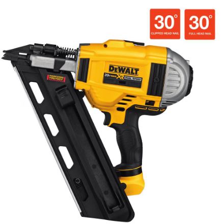 DCN930B 20V MAX* XRÃ‚Â® Brushless Cordless 30Ã‚Â° Paper Collated Framing Nailer (Tool Only)