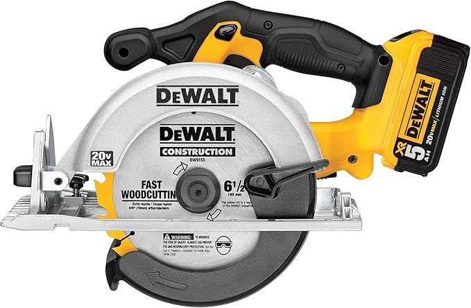 DCB205c+391B Dewalt Battery Kit with 6-1/2 Circular saw