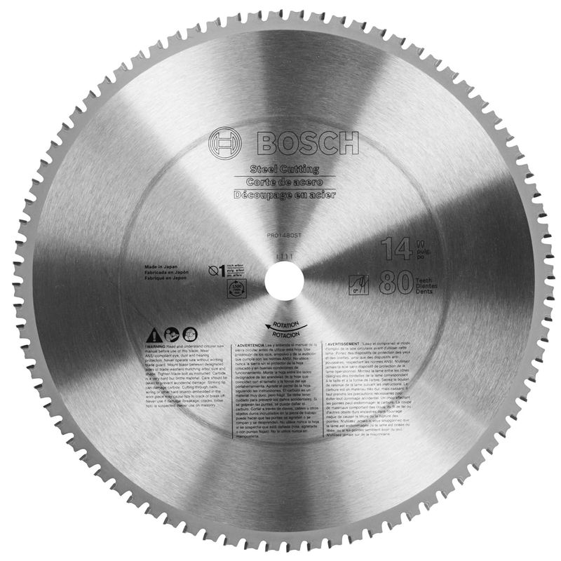 PRO1480ST 14 In. 80 Tooth Edge Circular Saw Blade for Ferrous Metal Cutting