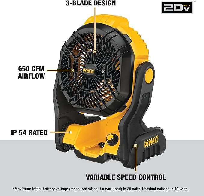 DCE512B 20V MAX JOBSITE FAN