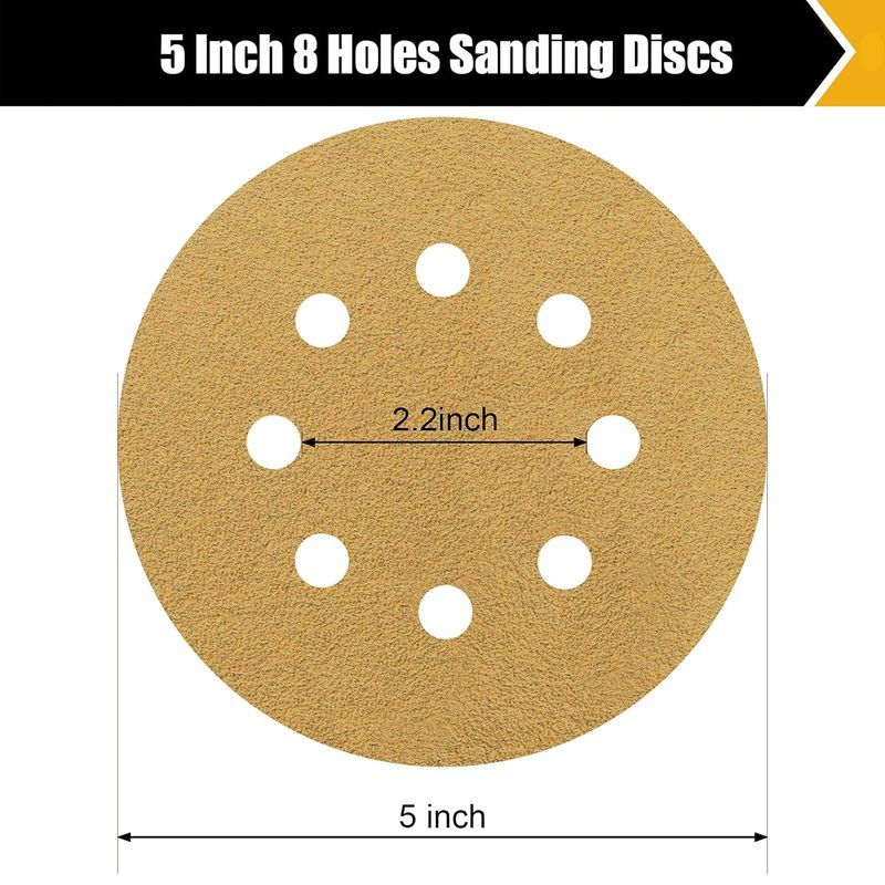 5&quot; Sand Disc, 8-H, 60 Grit (5pk)