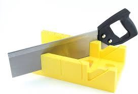 306501 12 PLASTIC MITRE BOX &amp; SAW SET