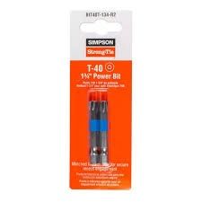 BIT40T-134-R2 T40 SIX LOBE 1-3/4IN POWER BIT 2 PACK