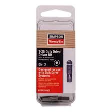 BITTX25-RC3 simpson T25 6-LOBE QUIK DRIVE BIT 3 EACH
