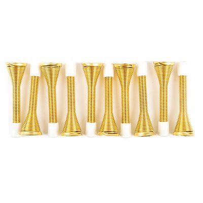 103417 10PC Spring Door Stops 3in Brass Plated