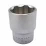 200 3/4&quot; Dr. Hex Socket, Steel- CrV, Finish- Matt Chrome,35mm