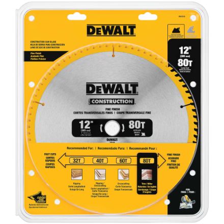 DW3128 12IN 80T SAW BLADE
