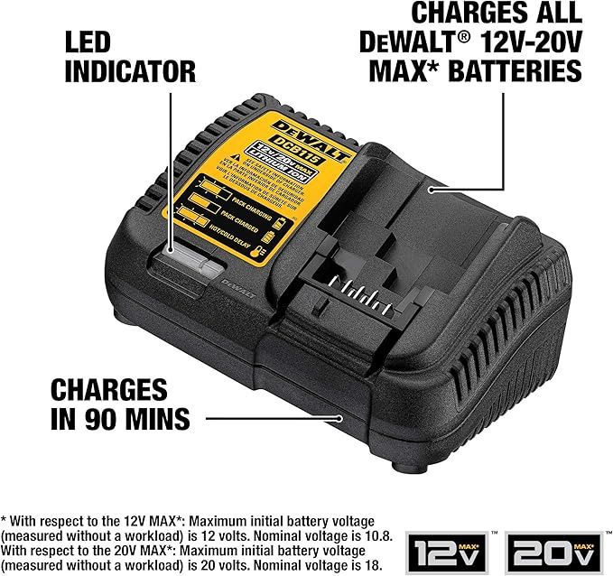 Dcb115 12V/20V MAX* Lithium Ion Battery Charger