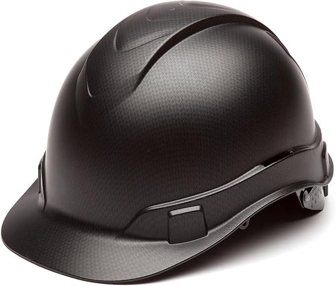 HP44117C Pyramex  Flat Black RIDGELINE CAP STYLE HARD HAT