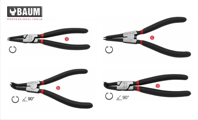 29 Circlip Pliers , Steel- CRV, Finish- Polished 7&quot;/ 180 MM - External Straight