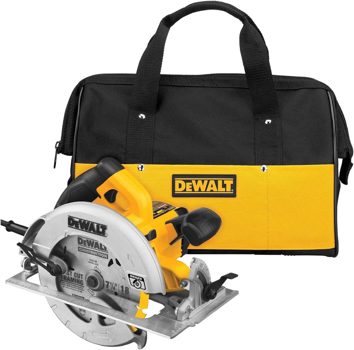 DWE575SB Dewalt 7-1/4&quot; LIGHT WEIGHT CIRCULAR SAW WITH ELECTRIC BRAKE 15 AMP W/ BAG