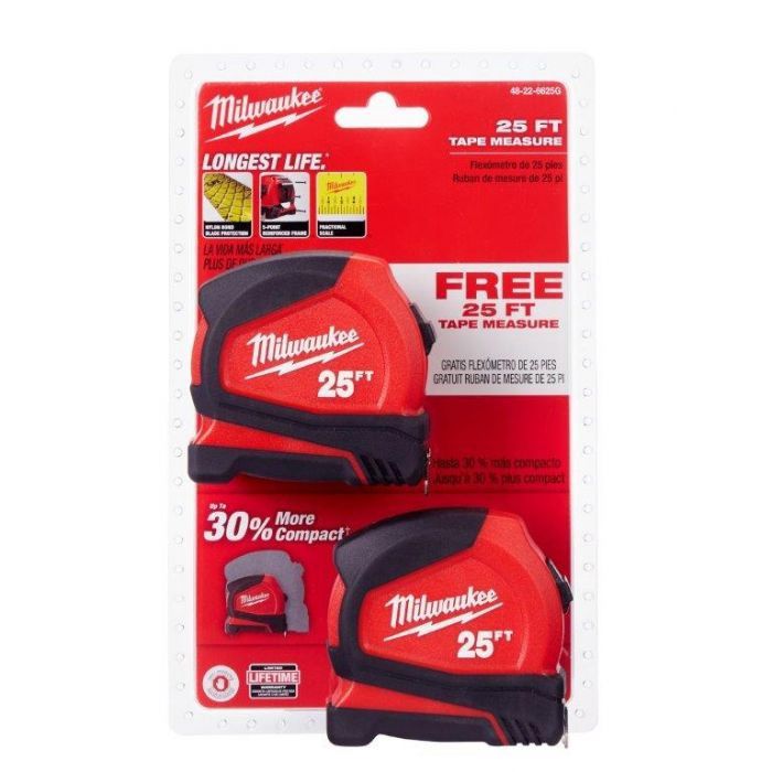 48-22-6625G 25 FT COMPACT TAPE BOGO
