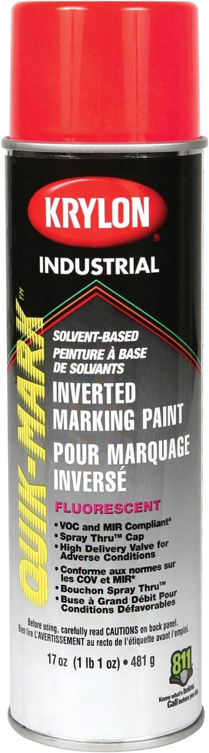 85093613 Inverted Marking Paint Solvent-Based 482g Fluorescent Red