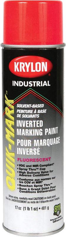 85093613 Inverted Marking Paint Solvent-Based 482g Fluorescent Red