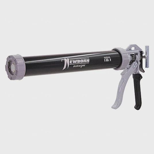 620-AL-BLACK Newborn 15&quot; Sausage/Cartridge/Bulk Applicator with Aluminum Barrel. 18:1 Thrust - BLACK