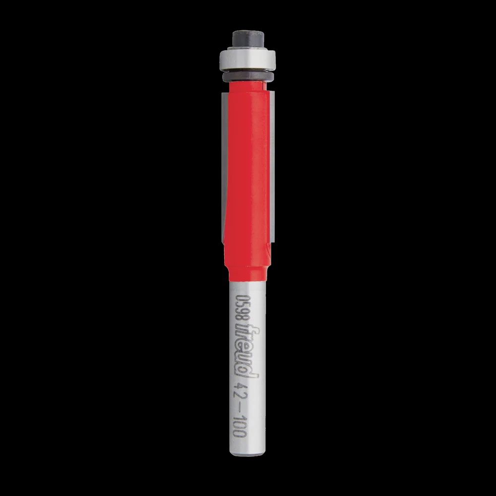 42-100 3/8 in. x 1 in. x 1/4 in. Shank Wood Cutting Bearing Flush Trim Router Bit