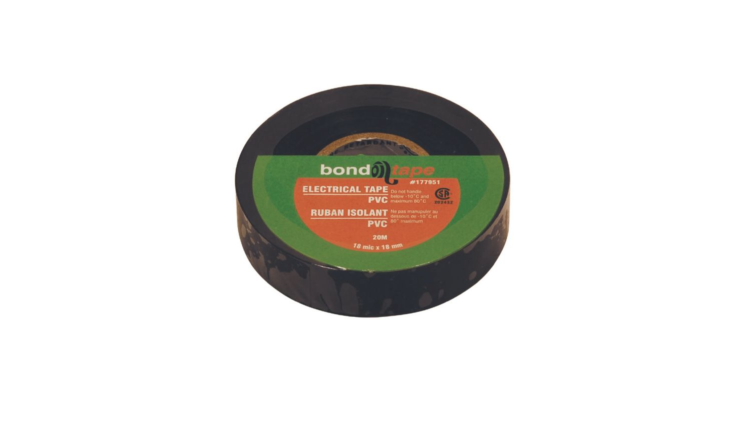 177951 PVC Electrical Tape 18mm x 20m Black