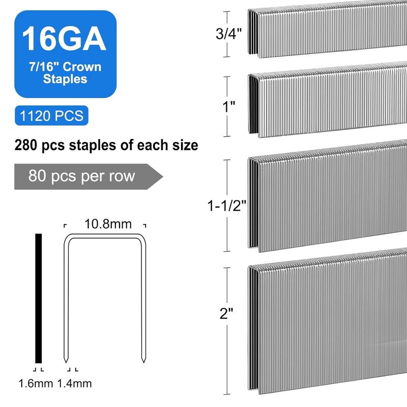 B18GA38x1D Vr GSI 3/8x1&quot; 16GA Soffit Crown staples  5M