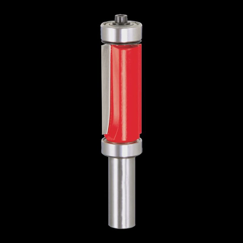 50-509 3/4&quot; x 1-5/8&quot; x 3-7/8&quot; OAL Top &amp; Bottom Bearing Flush Trim Bit (1/2&quot; Shank)