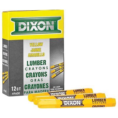 80049600 12Pk Lumber Crayon Yellow #496