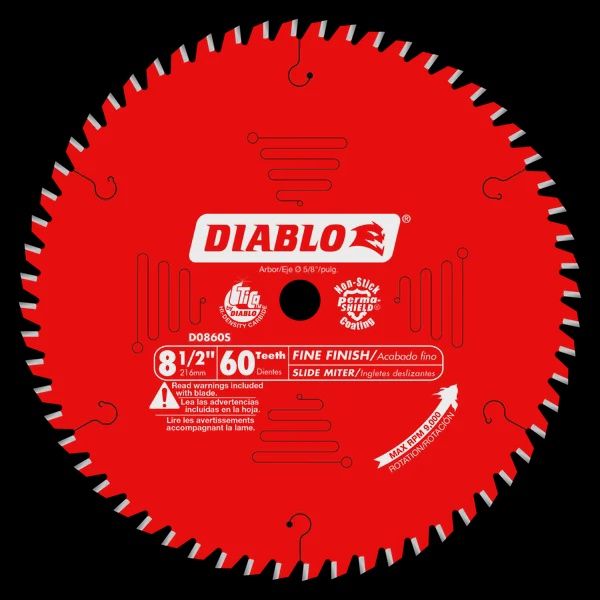 D0860S 8-1/2 in. x 60 Tooth Fine Finish Saw Blade