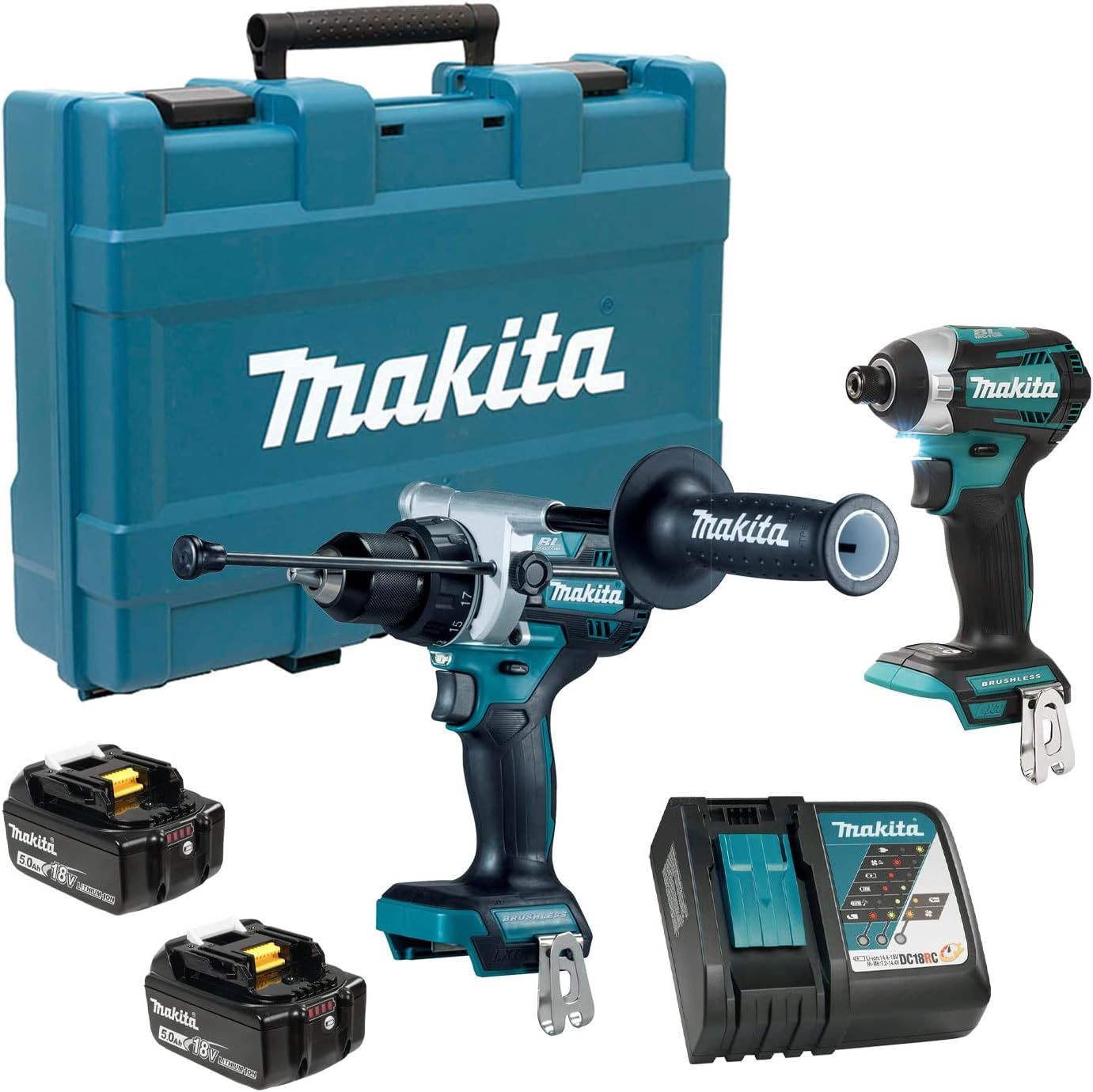DLX2412TX1 18V LXT 2PC Combo 5.0Ah x2 Kit (DTD154Z+DHP486Z)