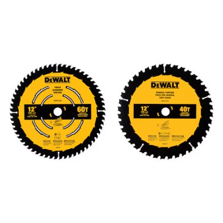 DWA112CMB Dewalt 12 in. 40T / 60T General Purpose Combo Pack