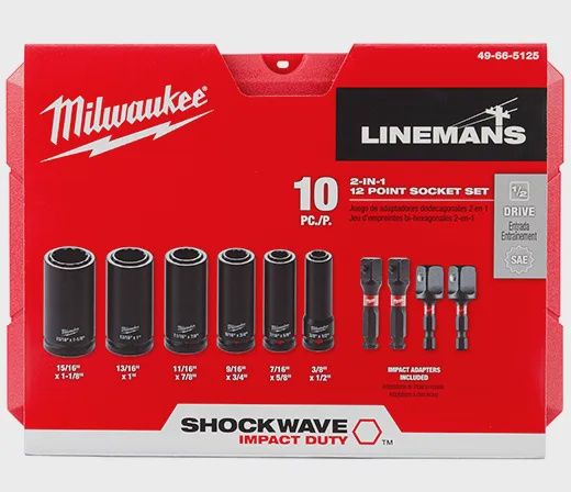 49-66-5125 10PC 2-IN-1 12PT SOCKET SET