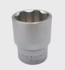 191 3/4&quot; Dr. Hex Socket, Steel- CrV, Finish- Matt Chrome,26mm