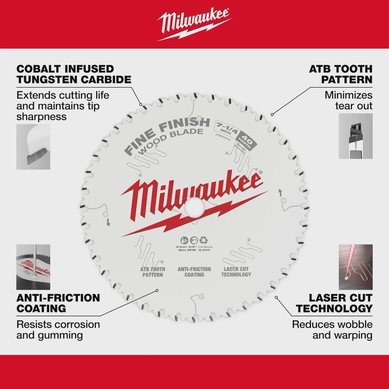 48-40-1224 12&quot; 80T FINE FINISH SAW BLADE