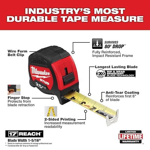 48-22-9725 25&#39; GEN II STUD TAPE