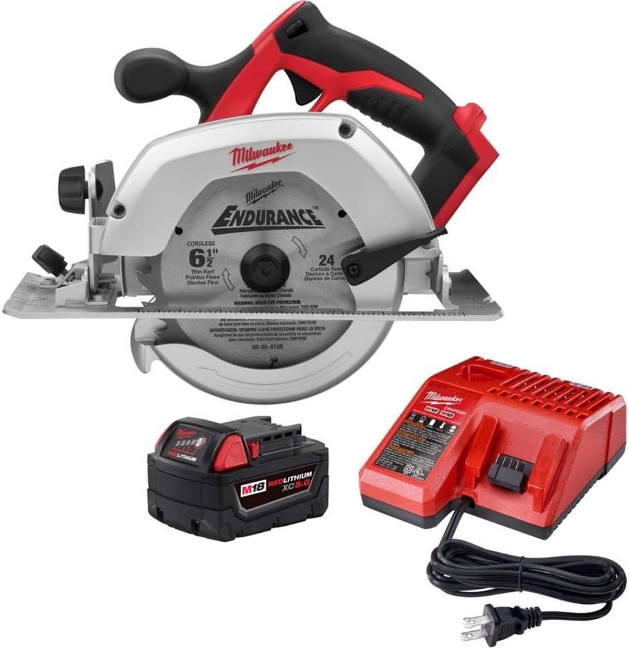 2630-21P M18 18V Li-Ion Cordless 6-1/2-inch Circular Saw w/ XC 5.0Ah Battery &amp; Charger