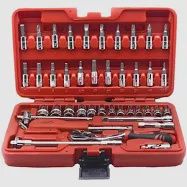 V512 SOCKET SET 46 PCS (1/4&quot; SQ.DRIVE)(SÃ¢â‚¬Â46) (34 SOCKETS+12 ACCESSORIE