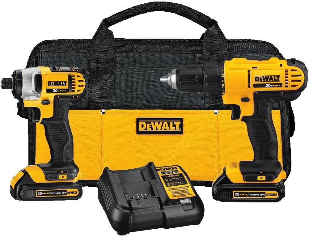 Dck240c2 Dewalt Cordless Drill Combo Kit, 2-Tool