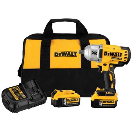 DCF899P2 Dewalt 20V MAX XR 3 SPEED 1/2&quot; HIGH TORQUE IMPACT WRENCH (DETENT PIN) (5.0AH) W/ 2 BATTERIES AND BAG
