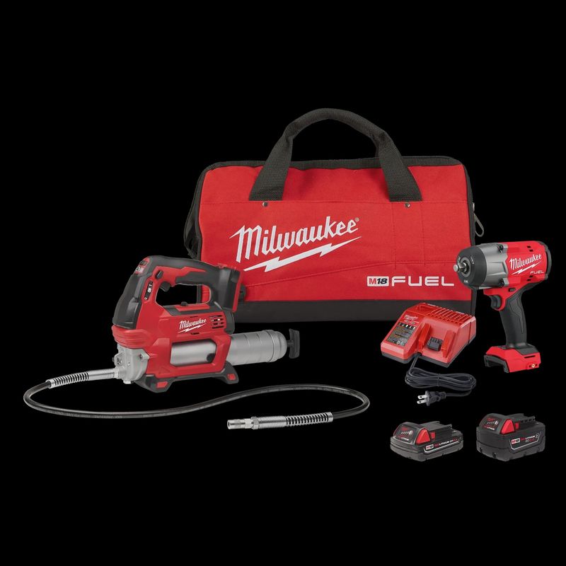 2967-22GG 1/2&quot; High Torque Impact Wrench w/ Friction Ring &amp; Grease Gun kit