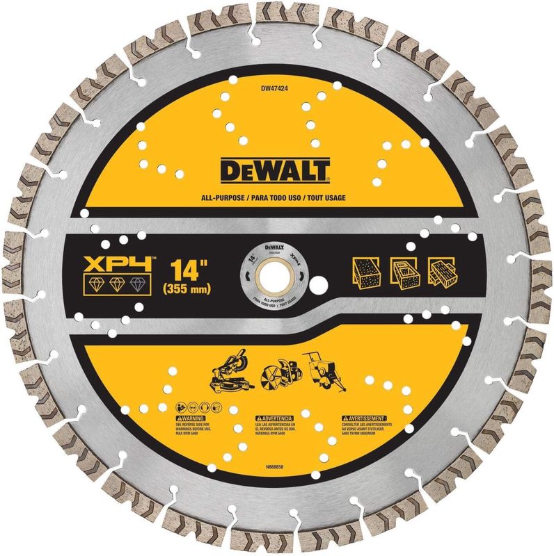 DW47424 DEWALT Diamond Blade 14in SEGMENTED XP4 ALL PURPOSE