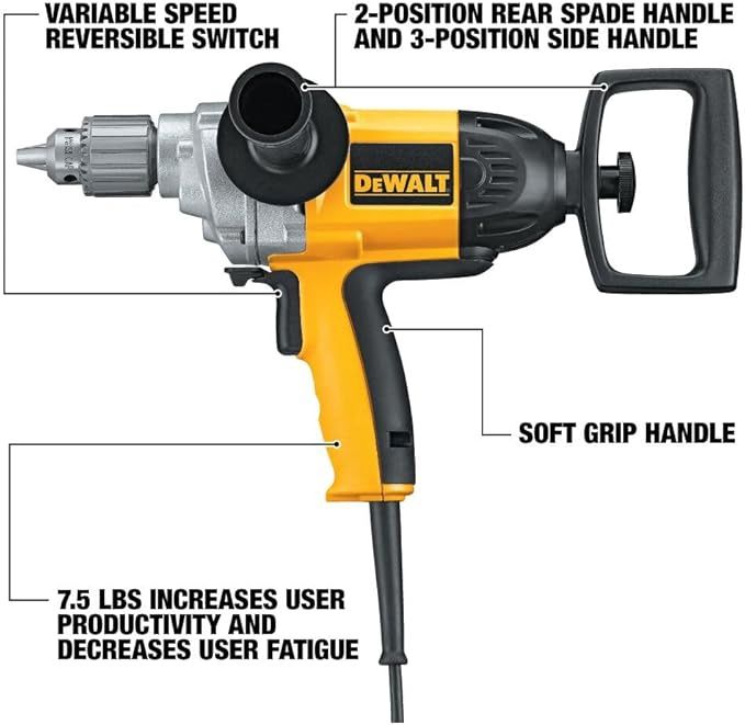 DW130V 1/2" (13mm) Spade Handle Drill
