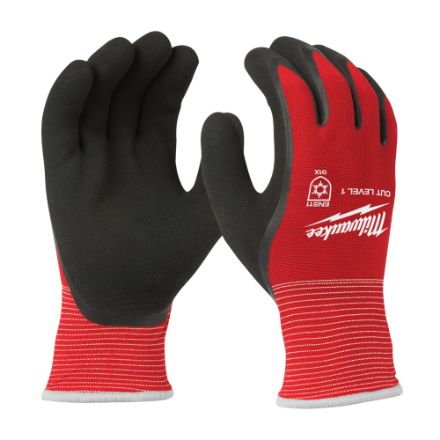 48-22-8913 Milwaukee Medium Red Latex Level 1 Cut Resistant Insulated Winter Dipped Work Gloves xL