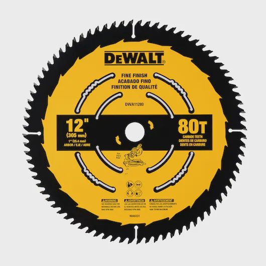 Dwa11280 Dewalt 12&#39;x80T Fine Finish Blade