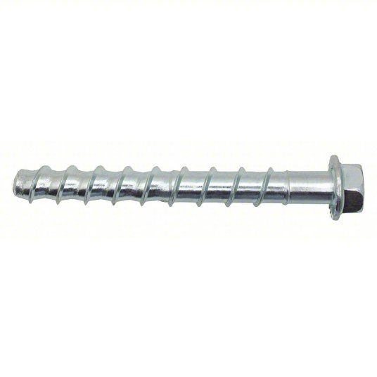 PFM1411640 DEWALT Screw Anchor: 6 in Overall Lg, 5/8 in Dia, Steel, Zinc Plated, External Hex, Hex,…