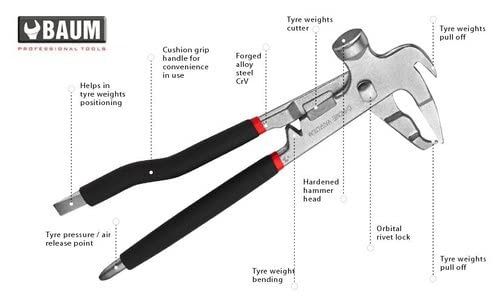 31 Wheel Balancing Pliers , Steel 10" / 250 MM