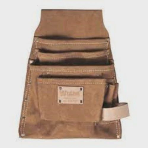 LA007 Baum 8 pocket Leather Tool Bag Brown