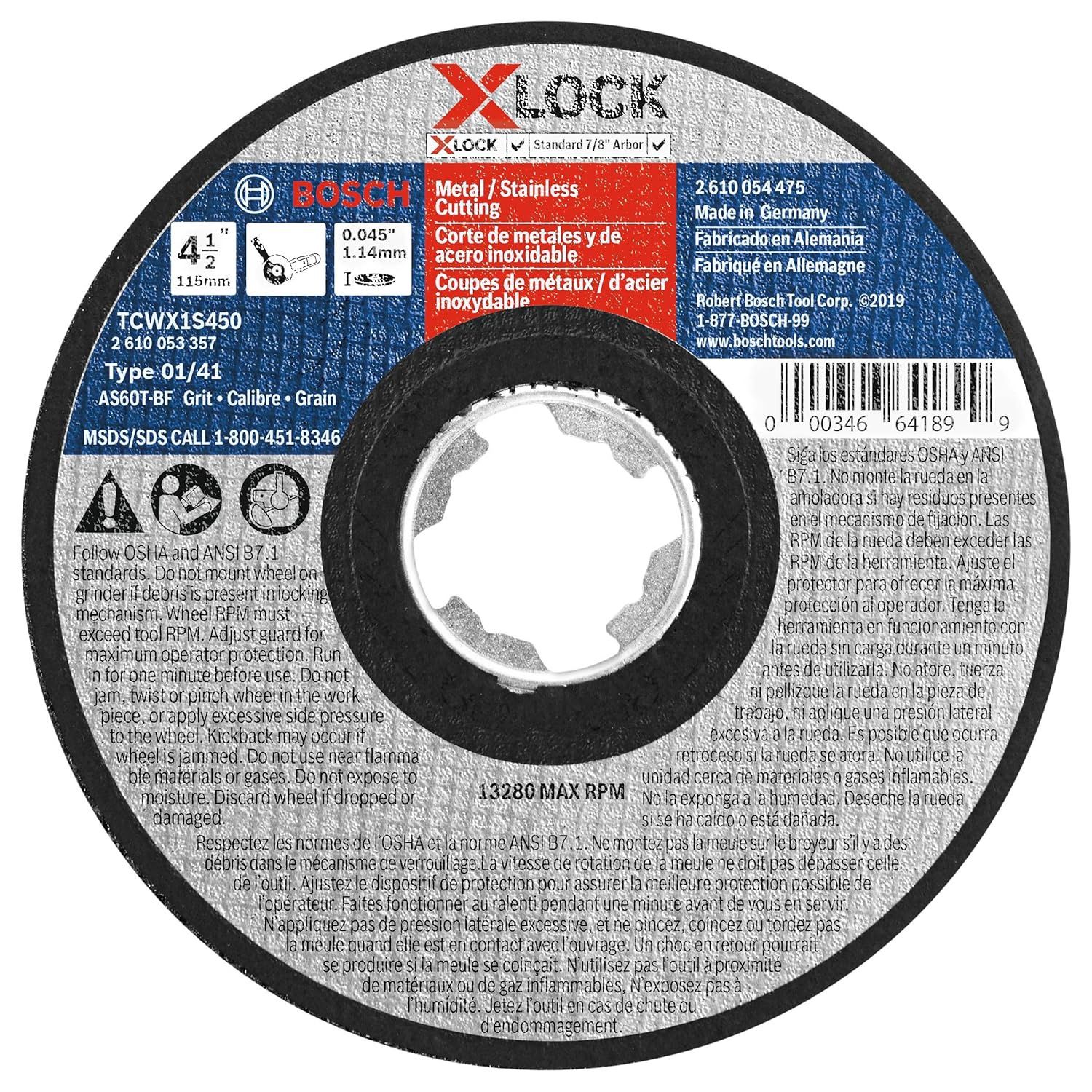 TCWX1S450 Metal&amp;Inox Cut T1 4.5&quot;x.045&quot;