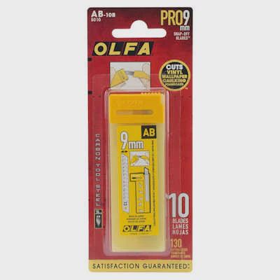 AB-10B Olfa 9mm Snap-Off Blades - 10/pk