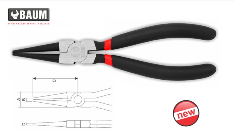8 Round Nose Pliers, Steel- C60, Finish- Polished 7&quot; / 175 MM