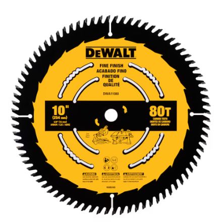 DWA11080 DEWALT 10 IN 80T SAW BLADE