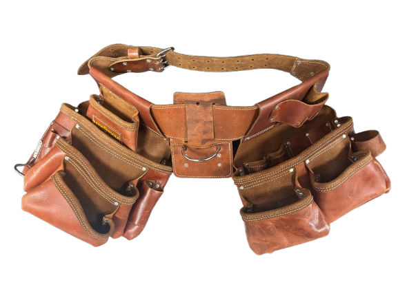 LA004 Baum 20 pocket Heavy Duty  Leather Tool Bag